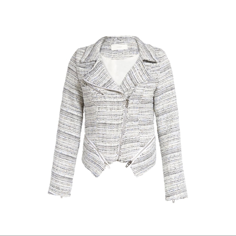 BLANKNYC Tweed Fitted Moto Jacket